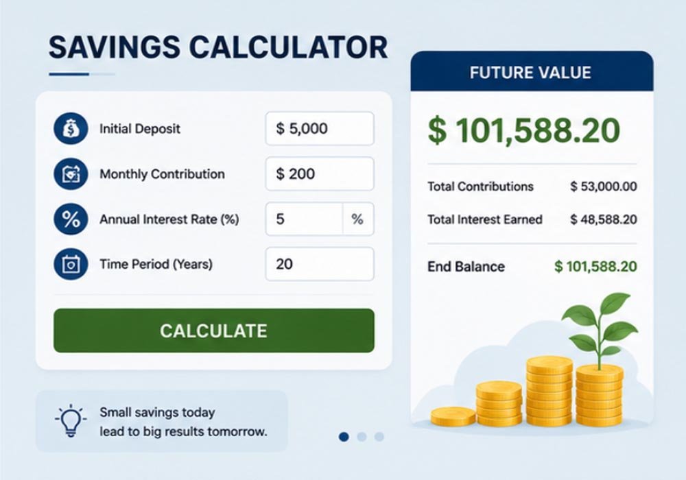 small savings today for future financial goals